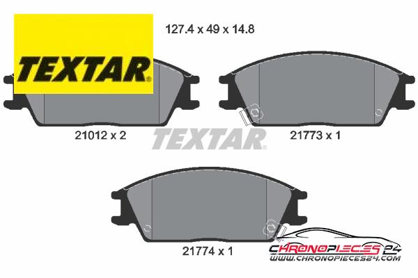 Achat de TEXTAR 2101202 Kit de plaquettes de frein, frein à disque pas chères