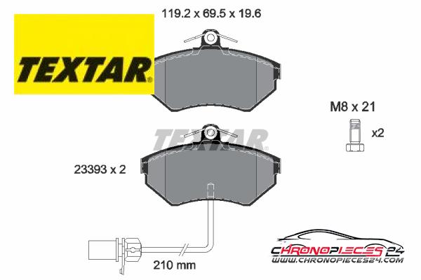 Achat de TEXTAR 2194504 Kit de plaquettes de frein, frein à disque pas chères