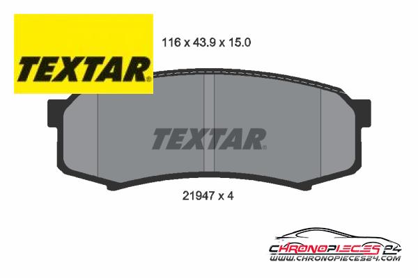 Achat de TEXTAR 2194701 Kit de plaquettes de frein, frein à disque pas chères