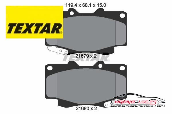 Achat de TEXTAR 2168001 Kit de plaquettes de frein, frein à disque pas chères