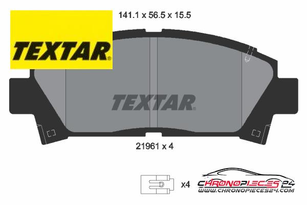 Achat de TEXTAR 2196102 Kit de plaquettes de frein, frein à disque pas chères