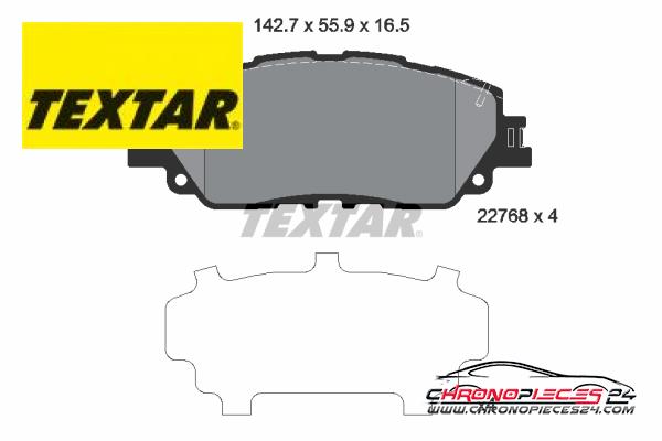 Achat de TEXTAR 2276801 Kit de plaquettes de frein, frein à disque pas chères