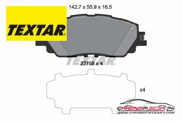 Achat de TEXTAR 2276801 Kit de plaquettes de frein, frein à disque pas chères