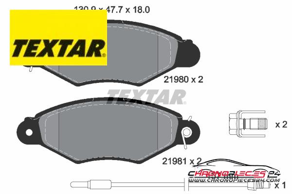 Achat de TEXTAR 2198003 Kit de plaquettes de frein, frein à disque pas chères