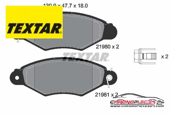 Achat de TEXTAR 2198004 Kit de plaquettes de frein, frein à disque pas chères