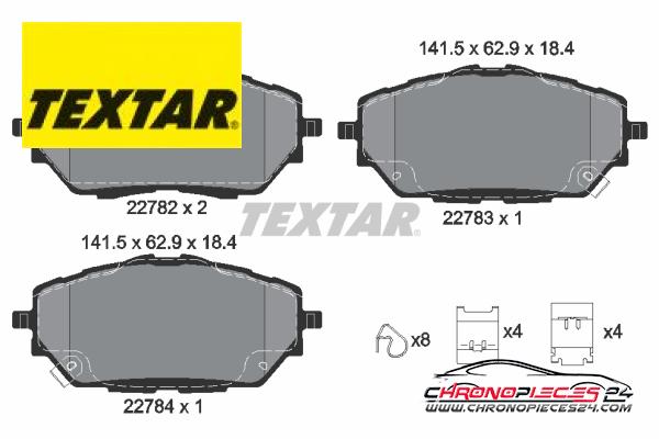 Achat de TEXTAR 2278201 Kit de plaquettes de frein, frein à disque pas chères