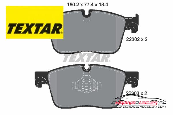 Achat de TEXTAR 2230201 Kit de plaquettes de frein, frein à disque pas chères