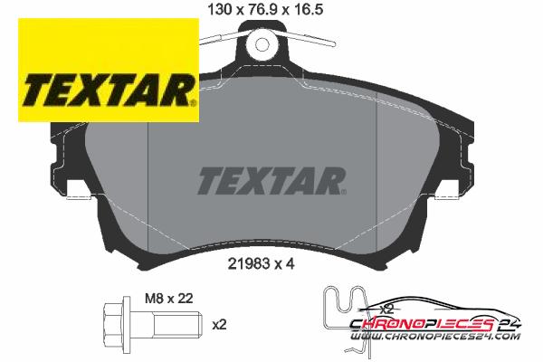 Achat de TEXTAR 2198304 Kit de plaquettes de frein, frein à disque pas chères