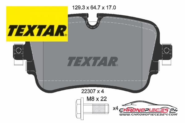 Achat de TEXTAR 2230701 Kit de plaquettes de frein, frein à disque pas chères