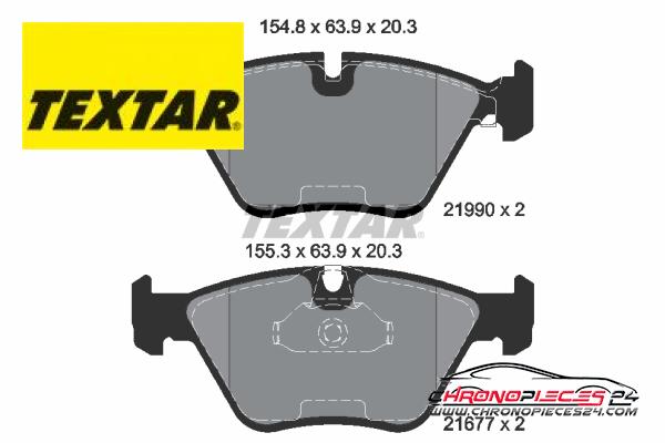 Achat de TEXTAR 2199003 Kit de plaquettes de frein, frein à disque pas chères