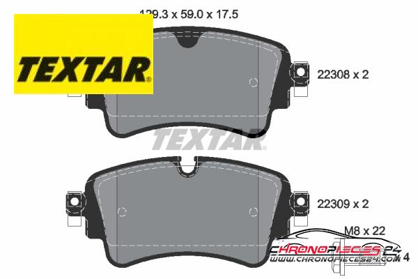 Achat de TEXTAR 2230801 Kit de plaquettes de frein, frein à disque pas chères