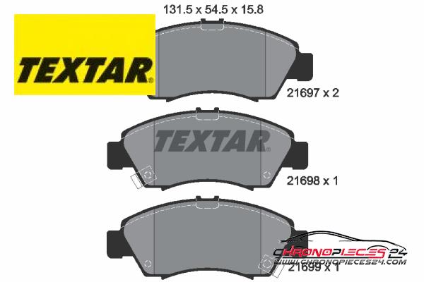 Achat de TEXTAR 2169701 Kit de plaquettes de frein, frein à disque pas chères