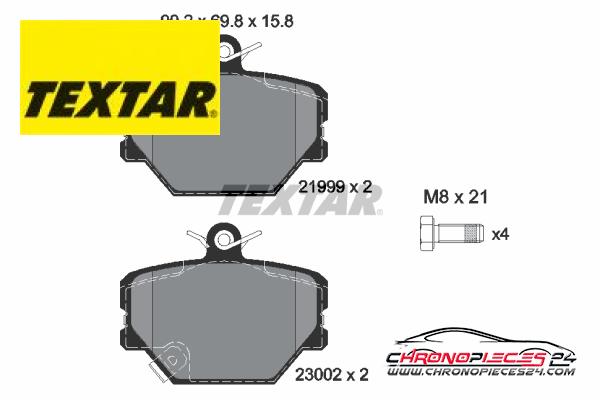 Achat de TEXTAR 2199901 Kit de plaquettes de frein, frein à disque pas chères