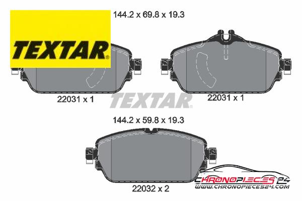 Achat de TEXTAR 2203101 Kit de plaquettes de frein, frein à disque pas chères