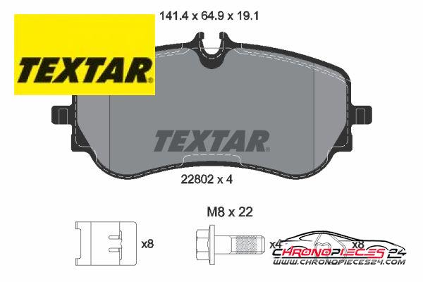 Achat de TEXTAR 2280201 Kit de plaquettes de frein, frein à disque pas chères