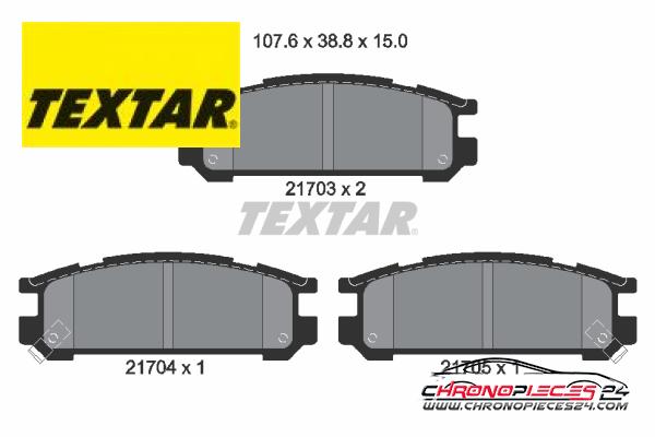 Achat de TEXTAR 2170301 Kit de plaquettes de frein, frein à disque pas chères