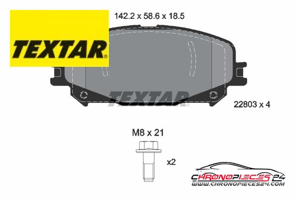 Achat de TEXTAR 2280301 Kit de plaquettes de frein, frein à disque pas chères