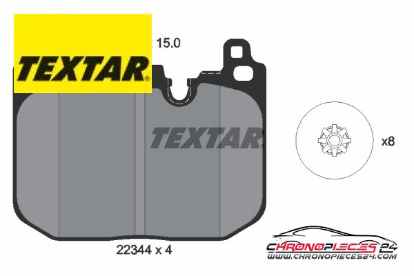 Achat de TEXTAR 2234401 Kit de plaquettes de frein, frein à disque pas chères