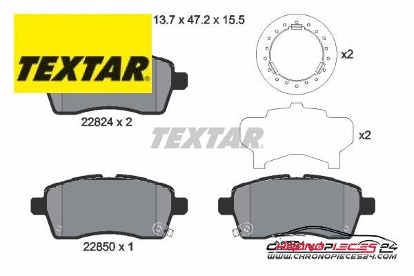 Achat de TEXTAR 2282401 Kit de plaquettes de frein, frein à disque pas chères