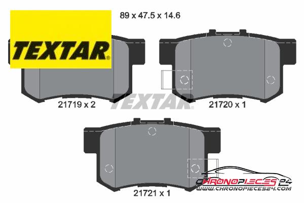 Achat de TEXTAR 2171901 Kit de plaquettes de frein, frein à disque pas chères