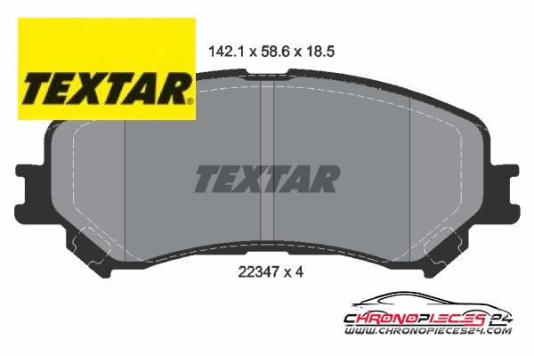 Achat de TEXTAR 2234701 Kit de plaquettes de frein, frein à disque pas chères