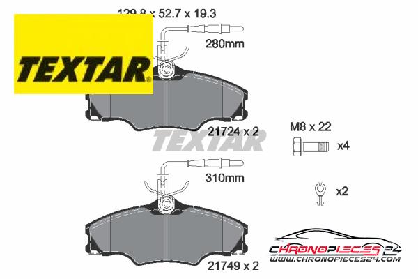 Achat de TEXTAR 2172402 Kit de plaquettes de frein, frein à disque pas chères