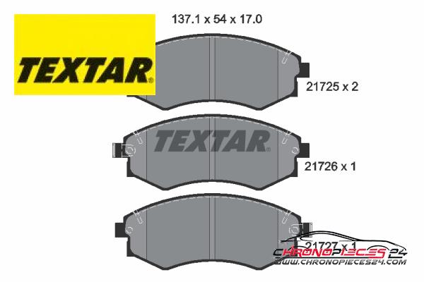 Achat de TEXTAR 2172501 Kit de plaquettes de frein, frein à disque pas chères