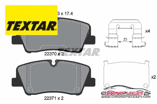 Achat de TEXTAR 2237001 Kit de plaquettes de frein, frein à disque pas chères