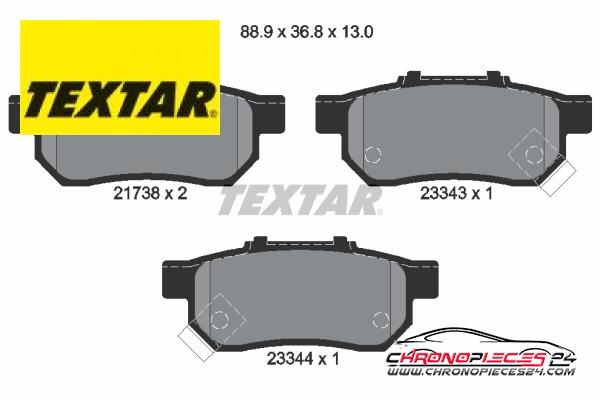 Achat de TEXTAR 2173801 Kit de plaquettes de frein, frein à disque pas chères