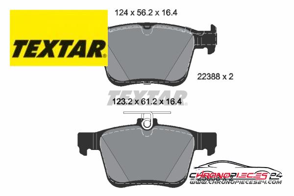 Achat de TEXTAR 2238801 Kit de plaquettes de frein, frein à disque  pas chères