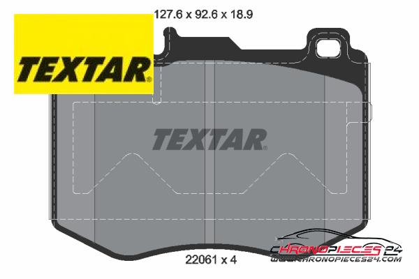 Achat de TEXTAR 2206101 Kit de plaquettes de frein, frein à disque pas chères