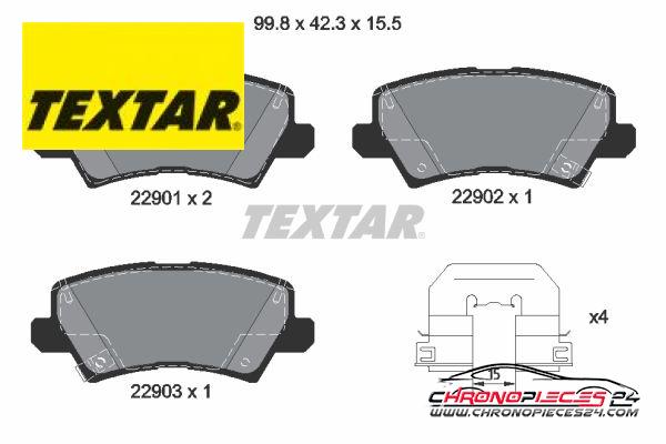 Achat de TEXTAR 2290101 Kit de plaquettes de frein, frein à disque pas chères