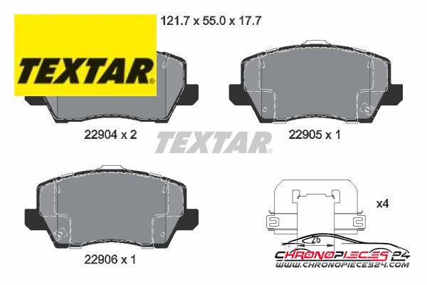 Achat de TEXTAR 2290401 Kit de plaquettes de frein, frein à disque pas chères