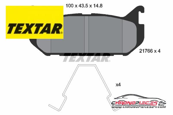 Achat de TEXTAR 2176603 Kit de plaquettes de frein, frein à disque pas chères