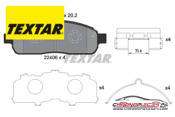 Achat de TEXTAR 2240601 Kit de plaquettes de frein, frein à disque pas chères