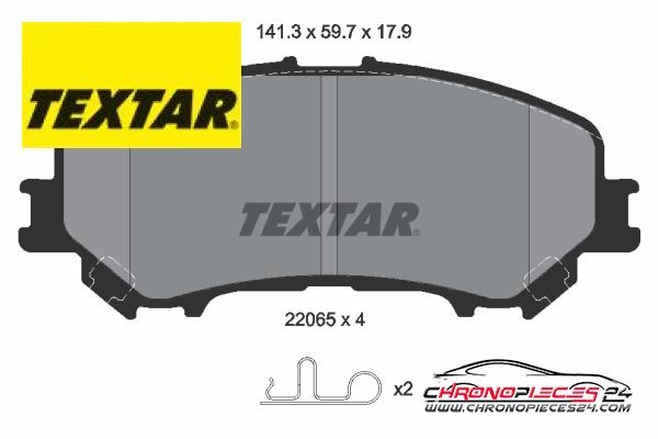 Achat de TEXTAR 2206501 Kit de plaquettes de frein, frein à disque pas chères