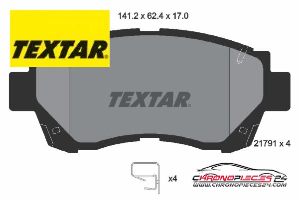 Achat de TEXTAR 2179101 Kit de plaquettes de frein, frein à disque pas chères