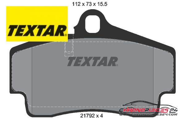 Achat de TEXTAR 2179203 Kit de plaquettes de frein, frein à disque pas chères