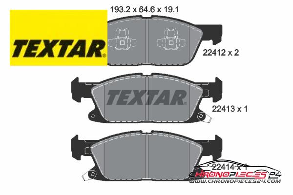 Achat de TEXTAR 2241201 Kit de plaquettes de frein, frein à disque pas chères