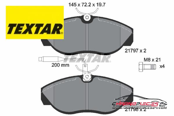 Achat de TEXTAR 2179701 Kit de plaquettes de frein, frein à disque pas chères