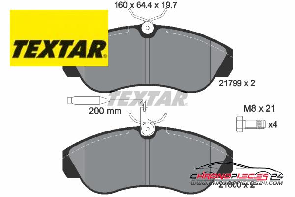 Achat de TEXTAR 2179901 Kit de plaquettes de frein, frein à disque pas chères