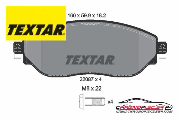 Achat de TEXTAR 2208701 Kit de plaquettes de frein, frein à disque pas chères