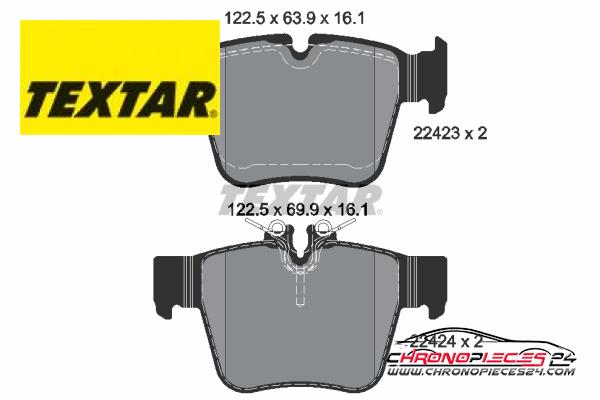 Achat de TEXTAR 2242301 Kit de plaquettes de frein, frein à disque pas chères