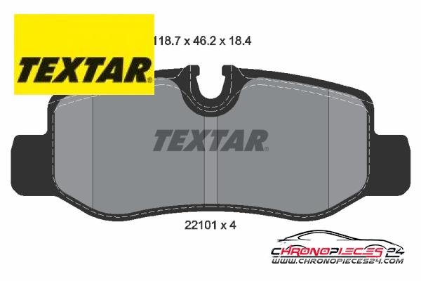 Achat de TEXTAR 2210101 Kit de plaquettes de frein, frein à disque pas chères