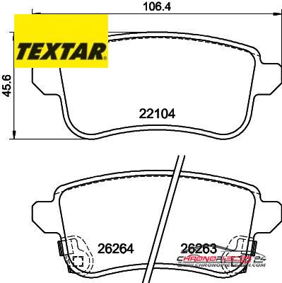 Achat de TEXTAR 2210401 Kit de plaquettes de frein, frein à disque  pas chères