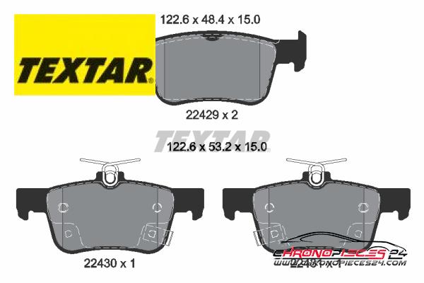 Achat de TEXTAR 2242901 Kit de plaquettes de frein, frein à disque pas chères