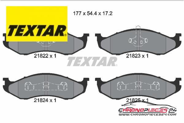 Achat de TEXTAR 2182202 Kit de plaquettes de frein, frein à disque pas chères