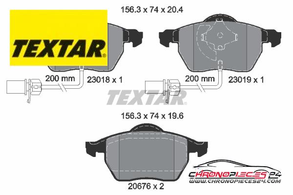 Achat de TEXTAR 2301802 Kit de plaquettes de frein, frein à disque pas chères