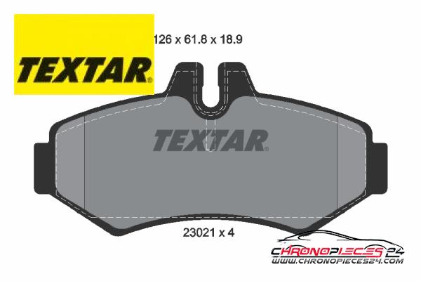 Achat de TEXTAR 2302101 Kit de plaquettes de frein, frein à disque pas chères