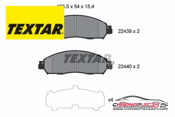 Achat de TEXTAR 2243903 Kit de plaquettes de frein, frein à disque pas chères